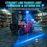 LED Forklift Safety Light, Blue Light for Marking Boundaries, Aluminum housing, Suitable for V1107-148-17800-RED-1PACK