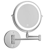 Embellir Extendable Makeup Mirror 10X Magnifying Double-Sided Bathroom Silver MM-E-EXTEN-10X-LED-7IN