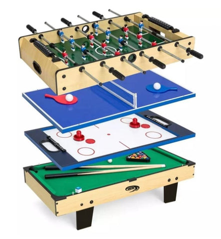 4-in-1 Games - Soccer, Table Tennis, Slide Hockey and Billiard Table V196-GT410