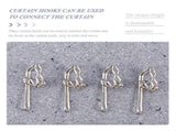 100pcs Metal Shower Curtain Hooks Pin-on Drapes Hooks Silver V1263-JX-5363