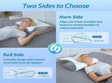 White Horn Shape Contour Memory Foam Cervical Pillow with Breathable Zipper Cover and Protective V888-ELOSUNG55241-3