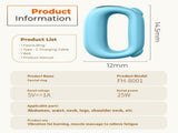 Portable Heated Fascia Ring Massager with 5-Speed Vibration & USB-C Charging Deep Tissue Muscle V1107-CS-ZDAMQ2