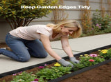 Landscape Edging, 3000 x 4 cm Plastic Garden Border Edging with 120 Spikes, No Dig, Flexible Lawn V952-SLPZ100FT15I7OUMN001V0