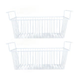 2Pcs Freezer Organizer Bins Steel Wire Large Capacity Strong Bearing Freezer Basket with Handle for V1294-YM0706-3113230181212
