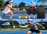 Grey T700 Carbon Fiber Pickleball Paddle Set - 16mm Textured Matte Finish with Oxford Carry Bag & PE V888-ELOSUNG47351