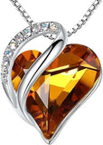 Infinity Love Heart Necklace, Birthstone Necklace for Women, Jewelry for Women with Healing V1164-325789