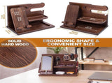 Wooden Desk Organizer for Men Multi-Function Phone Stand, Watch & Glasses Holder, Key & Wallet V1107-CS-MZSJZJ