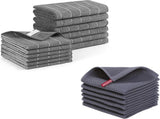 Homaxy Microfiber Kitchen Towels and Dishcloths Set 28 x 16 Inch & 12 x 12 Inch with 100% Cotton V1258-DP02-F-134