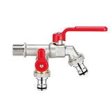 Frost-proof water tap- Outdoor tap with double outlets, leak-resistant use, frost protection, V1189-LC-LY-00051