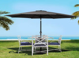 Instahut 3m Outdoor Umbrella Beach Pole Garden Patio Tilt Black UMB-POLE-3-TIL-BK