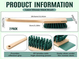 2 Pcs Lawn Mower Deck Brush with Scraper, Stiff Bristle Heavy Duty Cleaning Brush with Handle for V1237-ZY00B0DNQ6FFV2