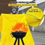 VEVOR 8 x 10 Ft Blanket Gold Fiberglass Blanket Portable Fiberglass Fire Retardant Blanket V952-HT8X10GD000000001V0