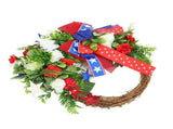 4th of July Patriotic Wreath Independence Day Wreath Decorations for Front Door Fireplace V1294-YM0715-3115220063011