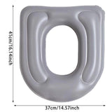 Inflatable Plastic Composite Toilet Seat Cushion, Portable Comfort Wipeable Bathroom Seat Pad For V1369-AZ3-W-14001