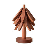 Set Wooden Coasters in Tree Shape, Wooden Insulation Mat_tfrf V1237-ZY-203-5044