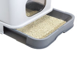PaWz Cat Litter Box Fully Enclosed Kitty Grey PT1016-GY