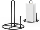 Black Paper Towel Holder Countertop Stand - Standing Modern Paper Towel Holders for Kitchen Standard V1192-AZ-W-15748