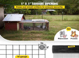 Hardware Cloth, 24" x50' & 1"x1" Mesh Size, Galvanized Steel Vinyl Coated 16 Gauge Welded Wire V952-YXHJWHSBDDWC28RC4V0