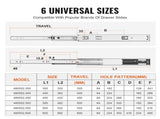 6 Pairs of 406.4mm Drawer Slides Side Mount Rails, Heavy Duty Full Extension Steel Track, Soft-Close V952-CZCJCTDG100LCQ258V0