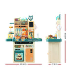 Keezi Kids Kitchen Pretend Play Set Cooking Sound Steam Light Function PLAY-KITCHEN-CFL