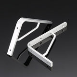 Worgeous 2 PCS Heavy Duty Shelf Brackets Thickened Silver Shelf Support Bracket Aluminium Alloy V1189-LWWAL-20260327-03286