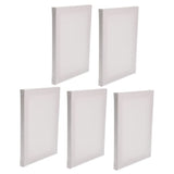 5 Pack White Stretched Canvases for Painting Bulk Creative DIY Projects 6x8 Inches Wood Frame V1192-AZ-W-25153