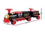 Rigo Kids Ride on Car Train 12V Electric Toy 2 Seater 136cm RCAR-TRAIN-SET-RD