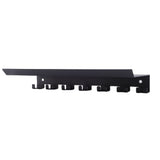 Floating Shelf Organizer Carbon Steel Wall Mounted Gym Equipment Storage Rack 7 Hooks Heavy Duty V1294-YM0901-3117250175311