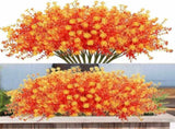 12pcs Artificial Fall Flowers Bundles for Outdoors Faux Mums Plants Decoration Plastic Shrubs Plants V1294-YM0901-240629FB02-1