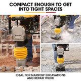 BAUMR-AG 77KG 285 x 345mm Tamping Rammer, 10kN 6.5hp, w/ Transport Wheel Kit, Compactor for Soil V219-COMRMRBMW7CA