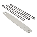 16 Inch Chain Saw Guide Bar with 3Pcs Chains for 009 012 021 E180 MS180 MS190 MS250 V1369-AZ3-W-11350