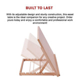 A2 Art & Craft Easel Table Wooden Drawing Board Artist Adjustable WorkStation V63-929931