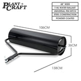 PLANTCRAFT 48" 116L Tow Behind Lawn Roller, Water or Sand Filled, for grass sod, seed, and unlevel V219-GRLTOWPCR48A