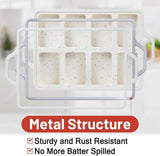 Mini Loaf Pans, Metal Reinforced Frame Silicone Bread Pans 8 Cavities Nonstick for Baking Cornbread, V1259-DP01-A-4497