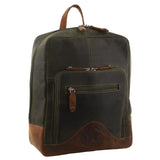 Billy The Kid Olive Leather Western Backpack Bag V563-BTK-24