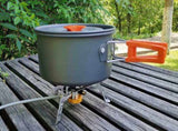 10Pcs Camping Cookware Mess Kit for Outdoor Camping Hiking Picnic -Orange V1308-DSZKI-22-2