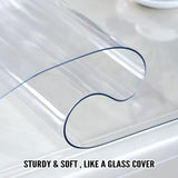 Clear Table Protector 24 x 48 Inch - 2mm Thick Plastic Table Cover, Clear Table Cover Protector V1258-DP02-WO-1109