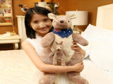 Kangaroo Stuffed Animal with Joey in Pouch & Australia Scarf - Soft Cuddly Plush Toy V1107-CS-DSGZQH-45