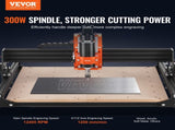 CNC Router Machine, 300W, 3 Axis GRBL Control Wood Engraving Carving Milling Machine Kit, x V952-SKDKJ4040CM04TPDJV3