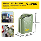 VEVOR Jerry Fuel Can, 20 L Portable Jerry Gas Can with Flexible Spout System, Rustproof ＆ V952-JBYTHSBDDWC4LF1DFV0