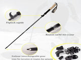 Mountaineering Walking Poles, Adjustable Trekking Poles with Anti-Shock Function, Ultralight & V1189-LC-RY-00317