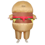 Hamburger Cartoon Costumes Air Model Inflatable Costume Funny Dress Up Props Halloween Party Clothes V1263-JX-7939