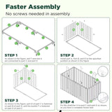 Galvanised Steel Raised Garden Rectangle Bed 160x80x42cm No-Screw Oval V178-66917