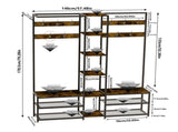 Xxl Corner Coat Stand Widen Depth Bench Shoe Rack Storage Shelves 10 Dual Hooks V767-JJ-ZY1368