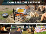 Swivel Campfire Grill, Fire Pit Grill Grate over Fire Pits, Heavy Duty Steel Grill Grates, 360&deg V952-LSYYKJDGL1616U3A5V0