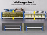 Giantz 2x 0.9M Garage Shelving Workbench Warehouse Rack WR-F-20060-900BG-ABX2