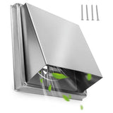 4 Inch Dryer Vent Cover Outdoor Walls, Stainless Steel External Extractor Wall Vent Cushioned V1192-AZ-W-28549