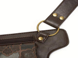 Printed Handmade Multi-functional Waist Bag Adjustable for Chest Bag Use, Retro Print Multi-buckle V1232-YHKB003