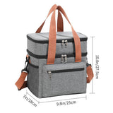 Grey Waterproof Insulated Lunch Bag - Leakproof Thermal Cooler for Food and Drinks V888-ELOSUNG12659