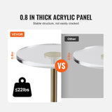 Clear Acrylic End Table, Acrylic Side Table with a Solid Base, 11.9 x 11.9 Round Tabletop, 21.4 V952-YKLBZYXTMSDGZLXAPV0